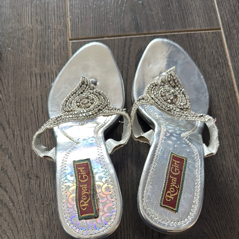 Silver Embellished Women's Shoes